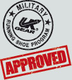 Approved by US Army Running Shoe Program